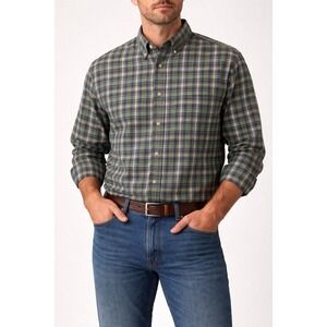 Duluth Trading Company Men's Plaid Button Up Shirt Large Long Sleeve